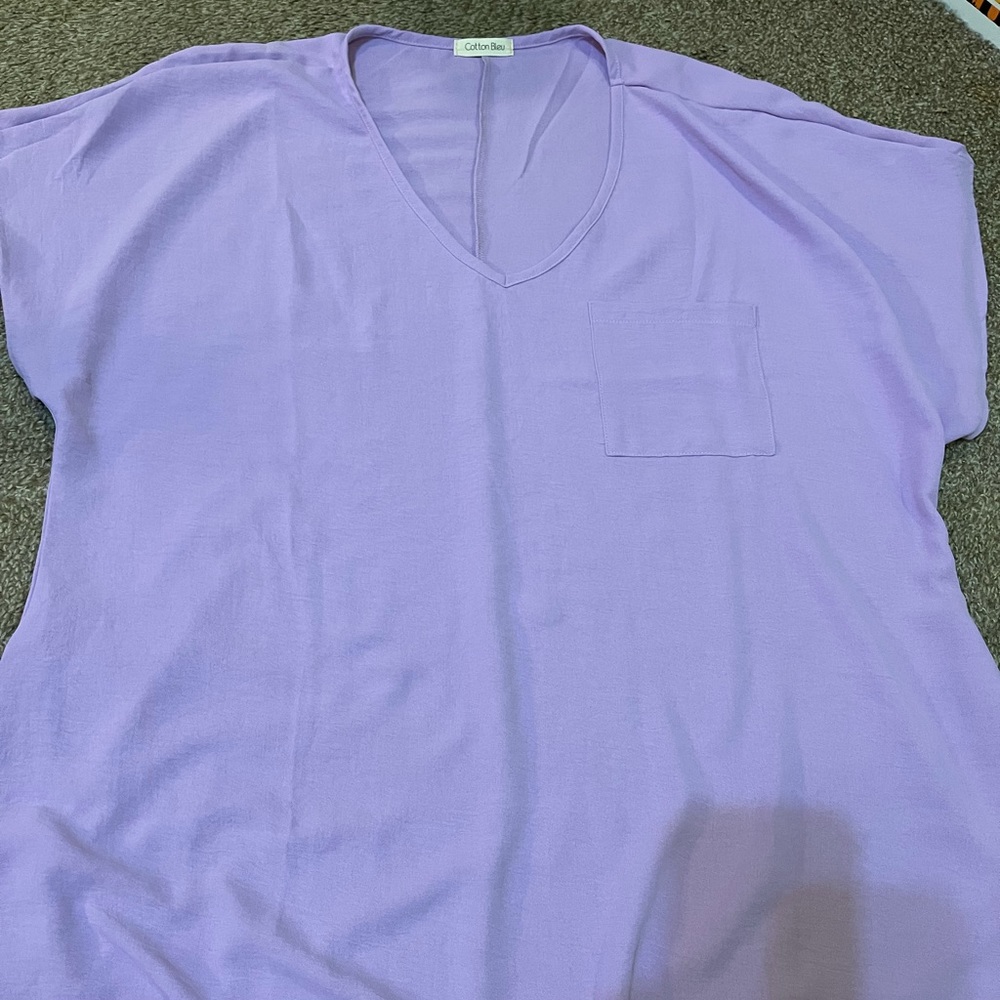 Purple flowy very oversized